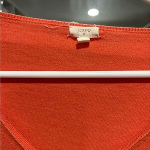 Jcrew 100% cotton long sleeve coral/orange sweater